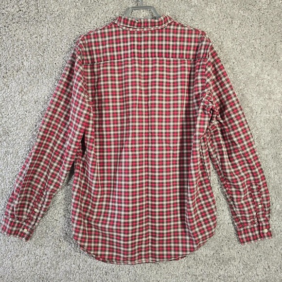 Denim & Supply Ralph Lauren Men Plaid Shirt Size Large Red Office Preppy Fall - Picture 7 of 11